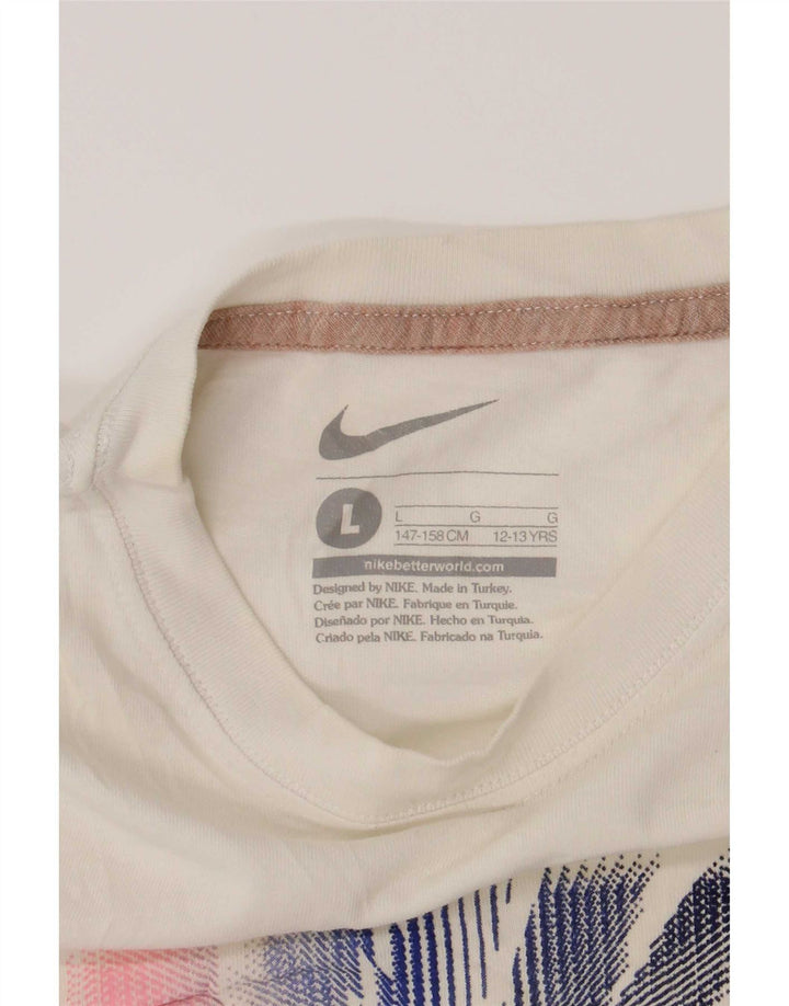 Футболка с рисунком Nike для мальчиков, 12–13 лет, большая белая