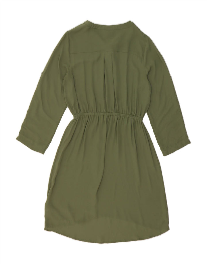 MOSSIMO Womens Long Sleeve A-Line Dress UK 10 Small Green Vintage Mossimo and Second-Hand Mossimo from Messina Hembry 