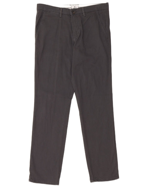 JACK & JONES Мужские узкие брюки-чиносы W32 L32 Серые хлопковые