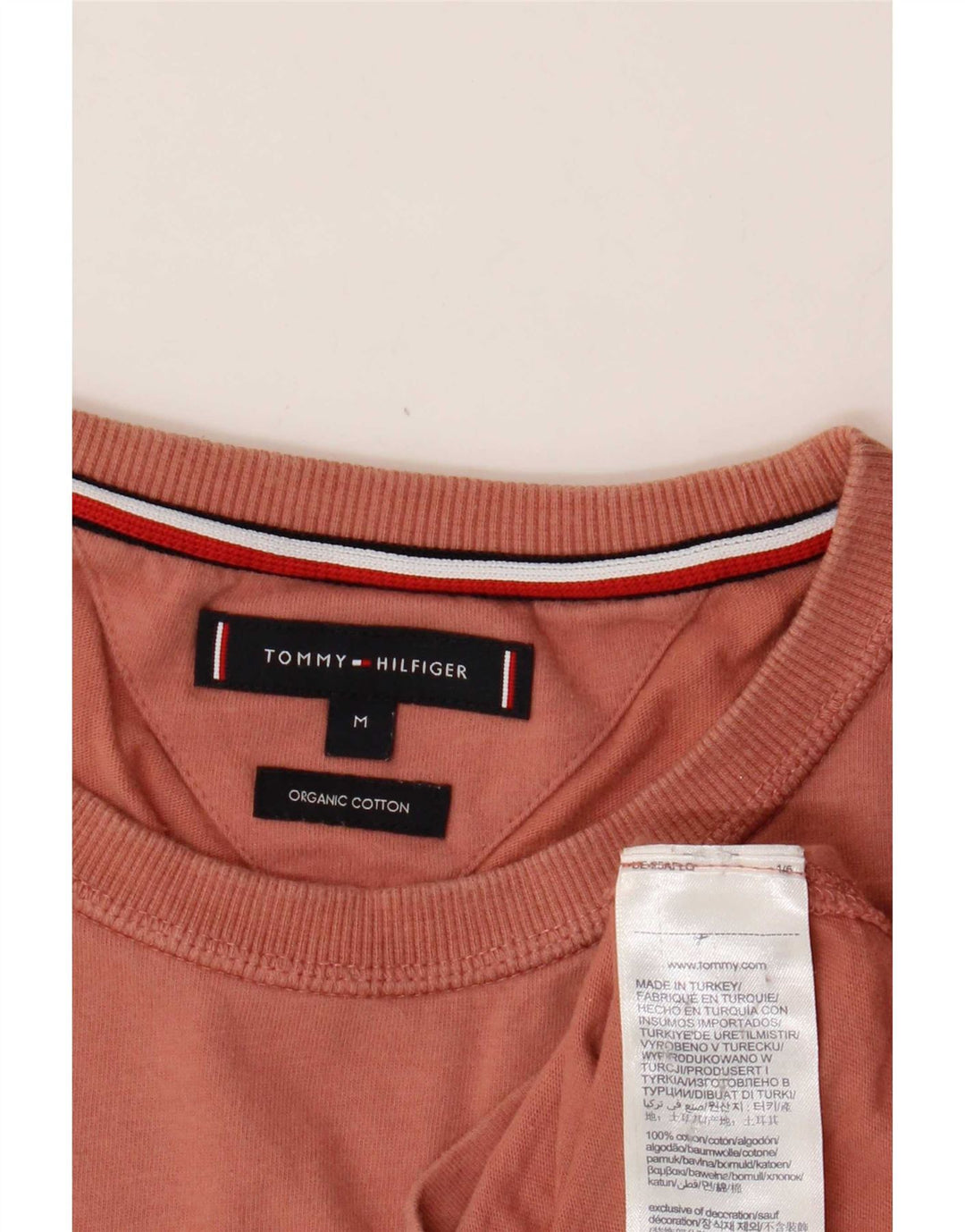 Tommy Hilfiger Мужская футболка из хлопка среднего коричневого цвета