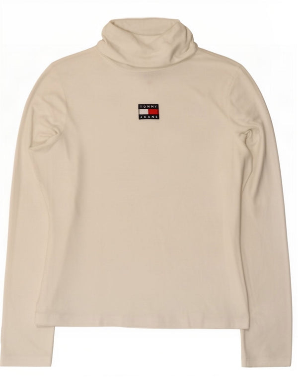 Женский топ с длинным рукавом Tommy Hilfiger UK 14, большой белый