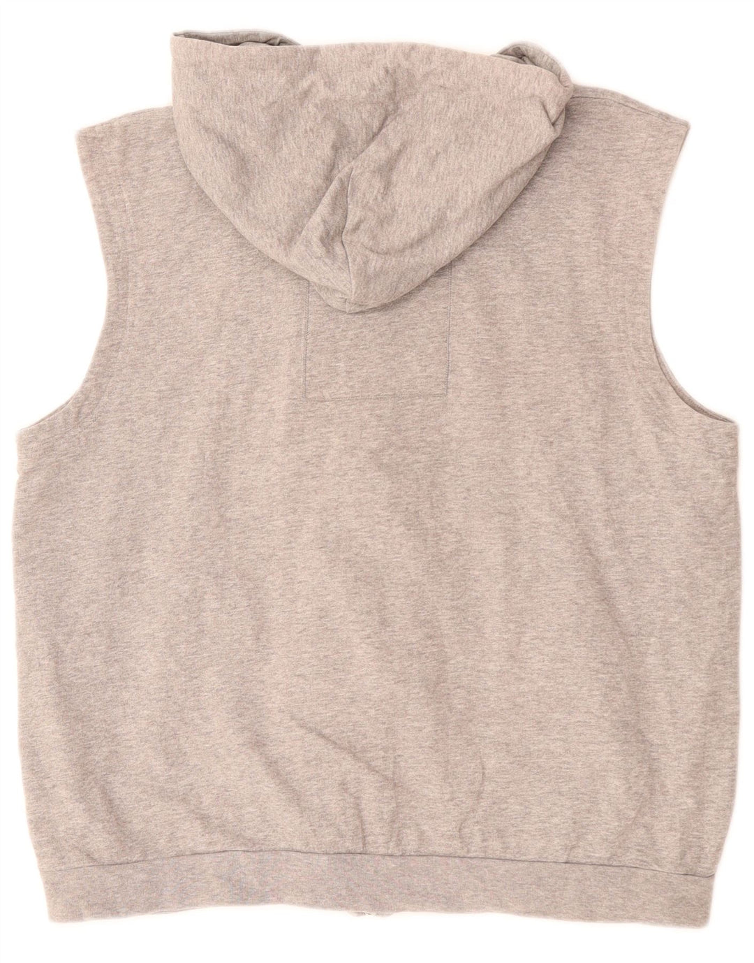 Мужской свитер с капюшоном на молнии без рукавов NIKE UK 39/41, хлопок среднего серого цвета