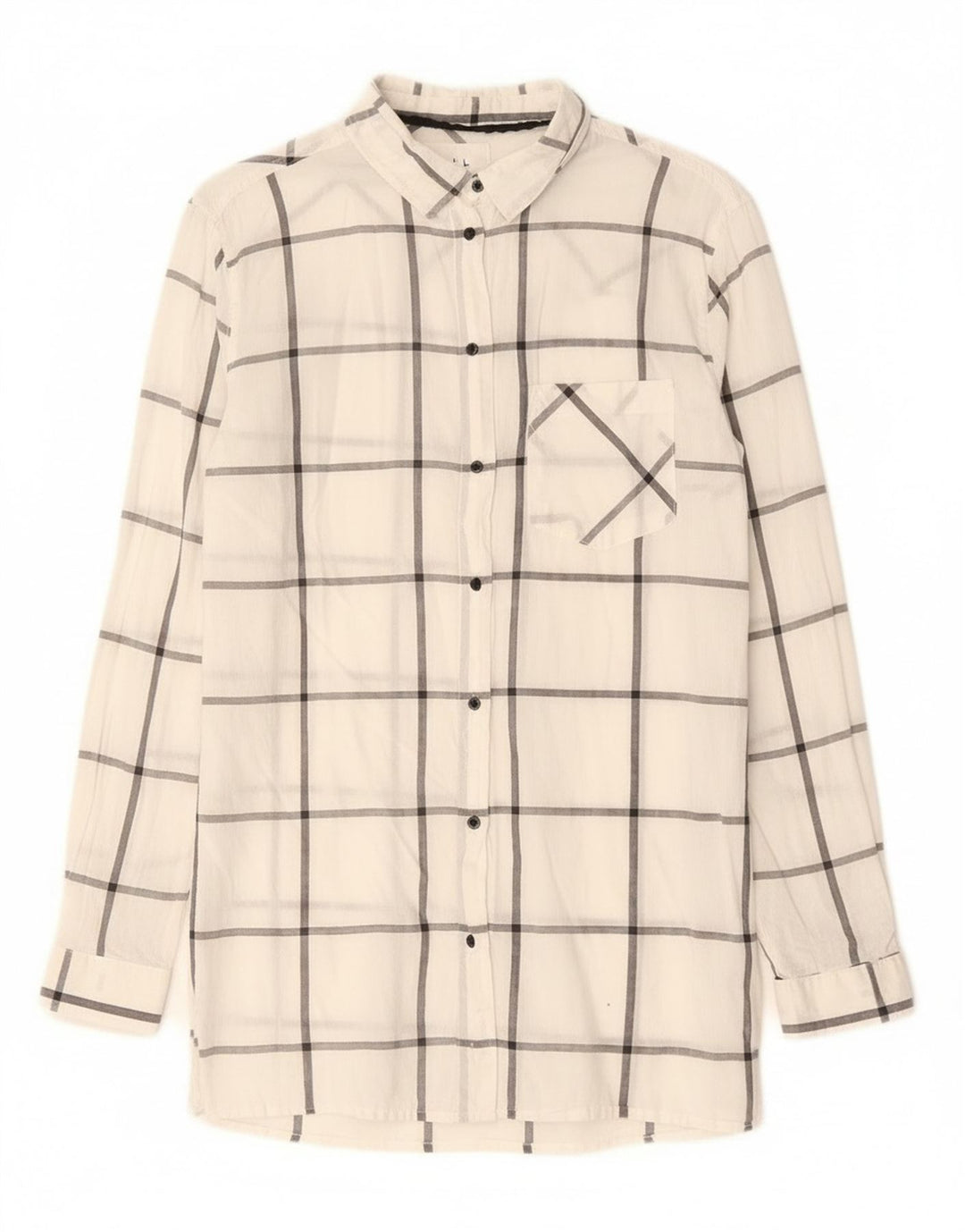 Женская рубашка Brugi UK 14, средний размер, белая клетка, хлопок