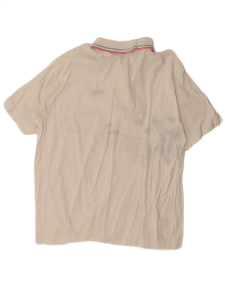 Мужская рубашка-поло с рисунком Fila IT 54 XL, белая полоска