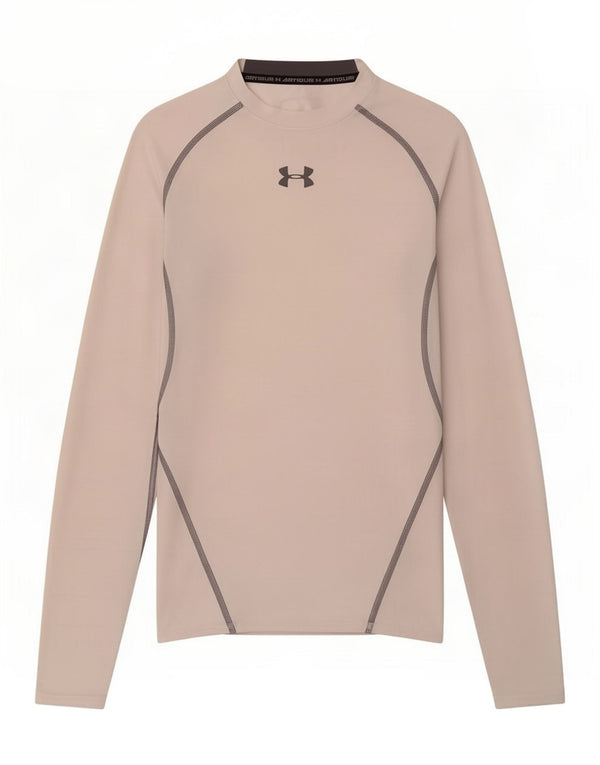 Мужской топ с длинным рукавом Under Armour, маленький белый, спортивный
