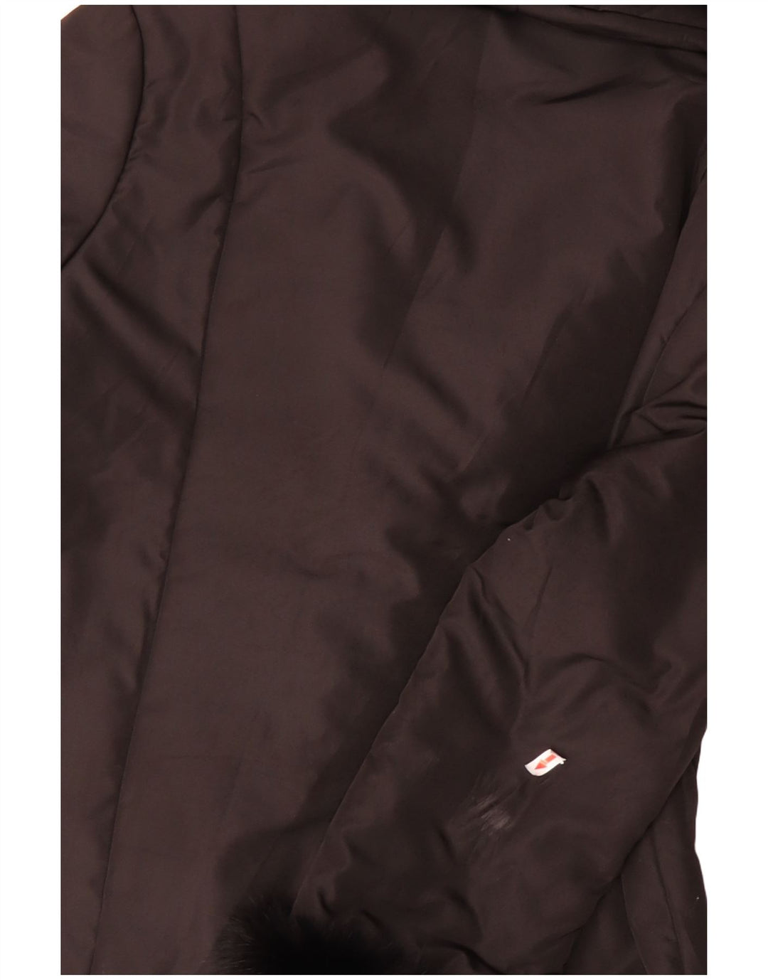 Женская утепленная куртка оверсайз Luisa Spagnoli UK 10, маленький коричневый полиэстер