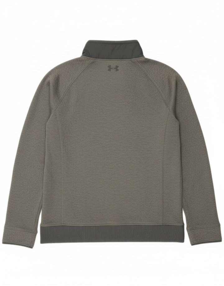 Толстовка с воротником на пуговицах для мальчиков Under Armour, джемпер, 11–12 лет, большой серый