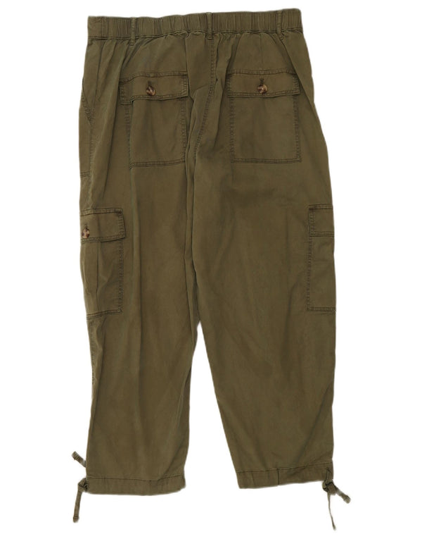 Женские укороченные брюки стандартного размера Marks & Spencer UK 14, большие W34 L23, хаки