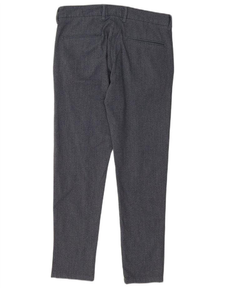 Мужские узкие костюмные брюки ZARA EU 38 Small W30 L28 Темно-синий полиэстер