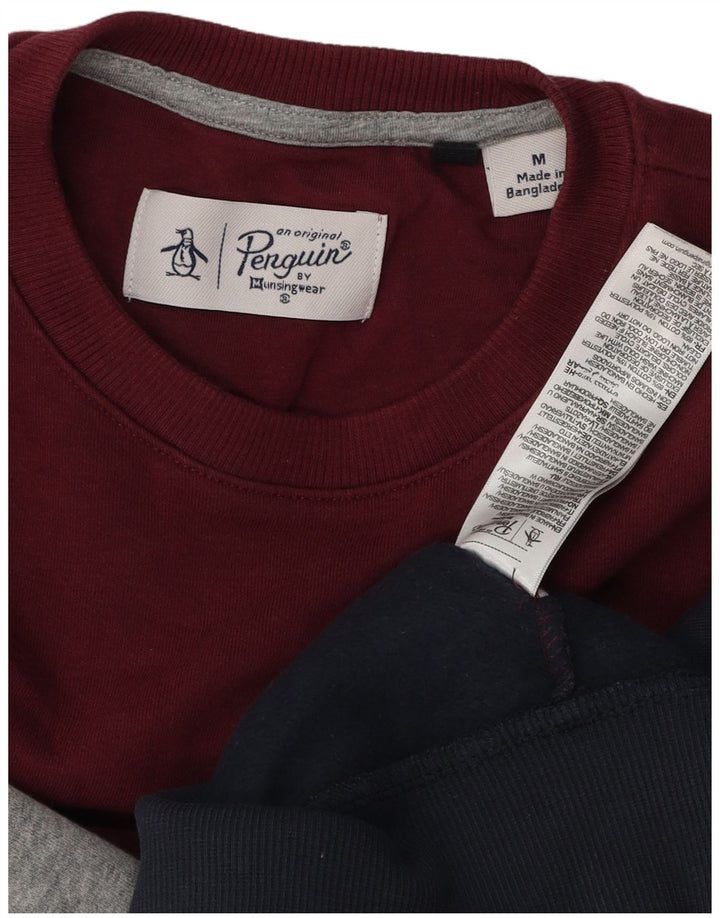 Мужской свитер PENGUIN, джемпер, средний, разноцветный, хлопок с цветными блоками