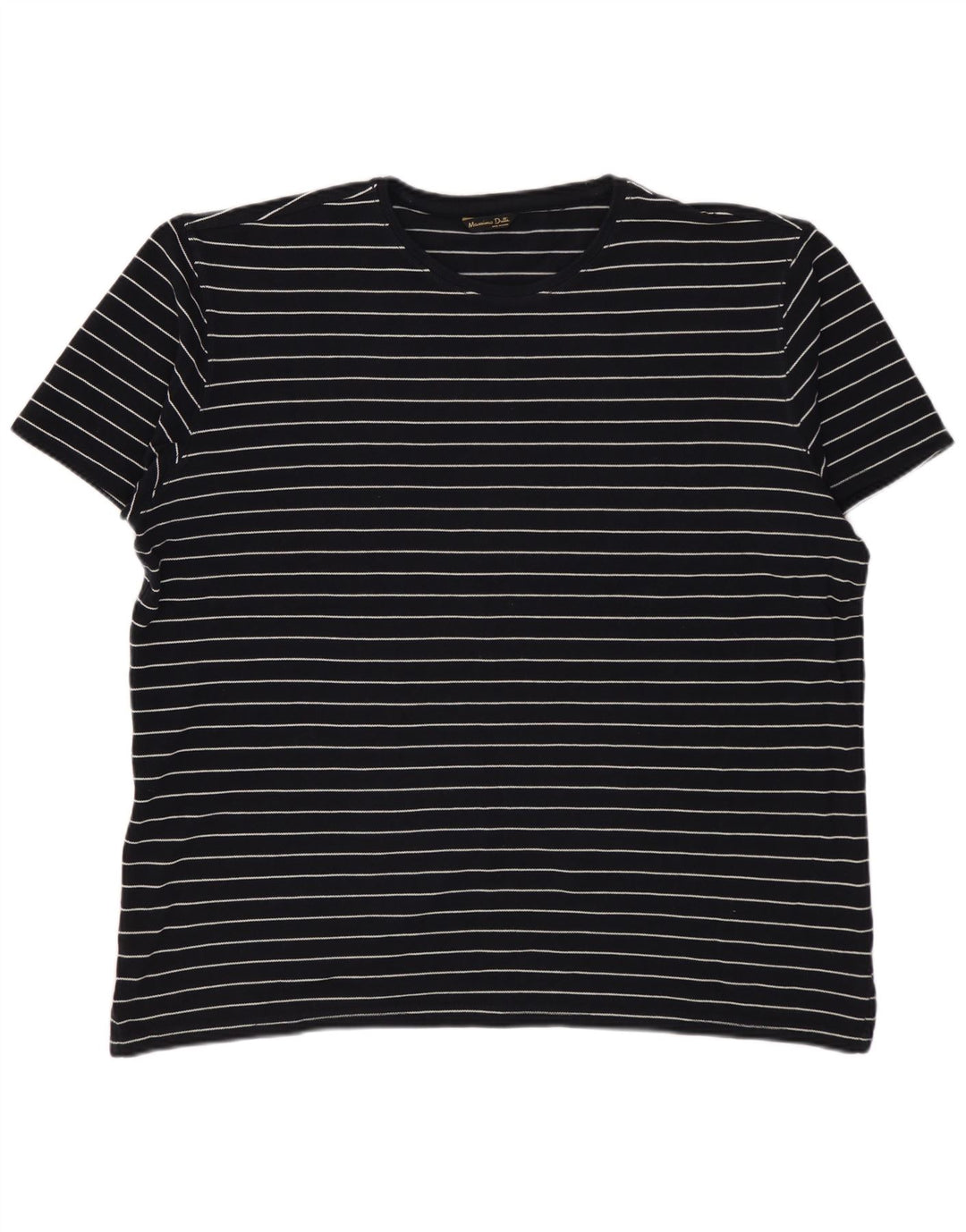 Мужская футболка MASSIMO DUTTI Top XL черная в полоску