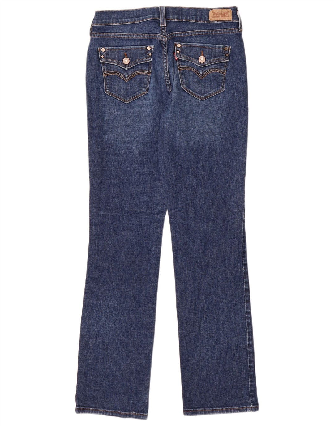 Женские прямые джинсы LEVI'S 505 США 4, маленькие W27 L32, синие, хлопок