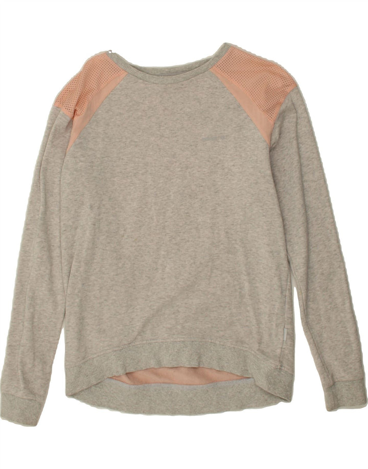 ADIDAS Womens Sweatshirt Jumper UK 10 Small Grey Colourblock Vintage Adidas and Second-Hand Adidas from Messina Hembry 