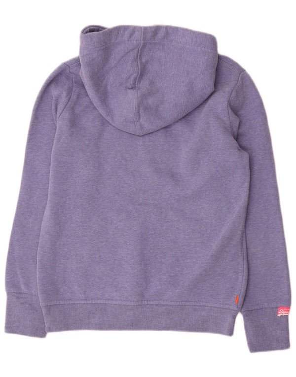 Женский джемпер с капюшоном Superdry UK 14, средний фиолетовый, хлопок