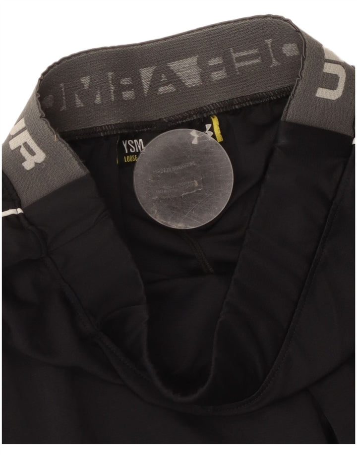 Спортивные шорты с графическим рисунком Under Armour для мальчиков 7–8 лет, маленькие черные с цветными блоками