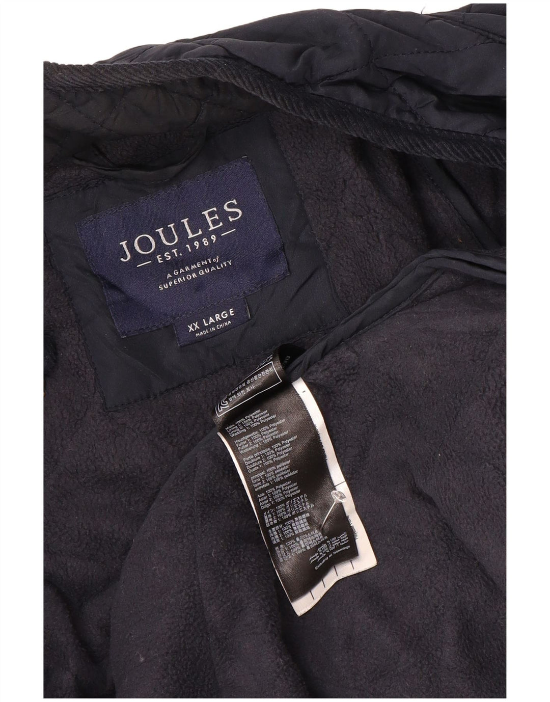 Мужская стеганая куртка Joules UK 44 2XL Темно-синий полиэстер