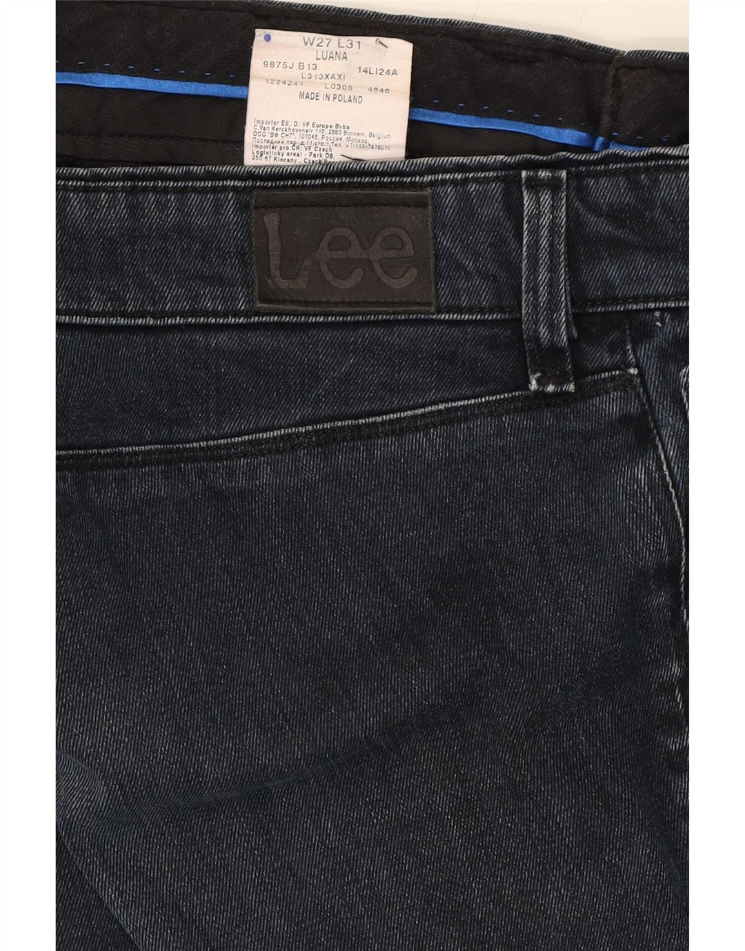 LEE Womens Luana Slim Jeans W27 L31 Navy Blue Cotton Vintage Lee and Second-Hand Lee from Messina Hembry 