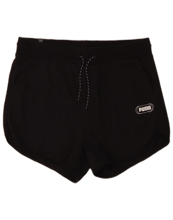PUMA Womens Sport Shorts UK 16 Large Black