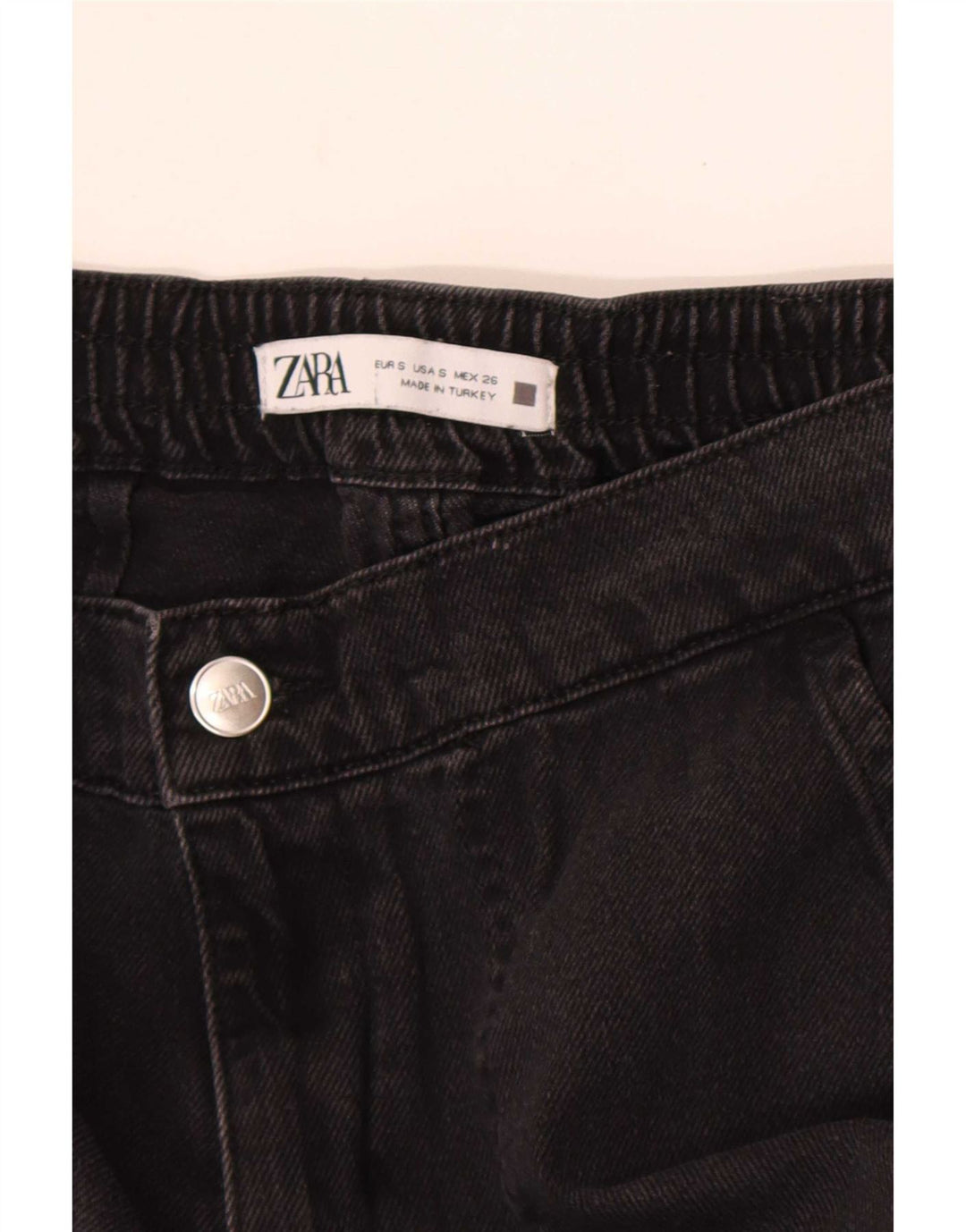 Женские широкие джинсы-карго Zara, маленькие W26 L28, черные
