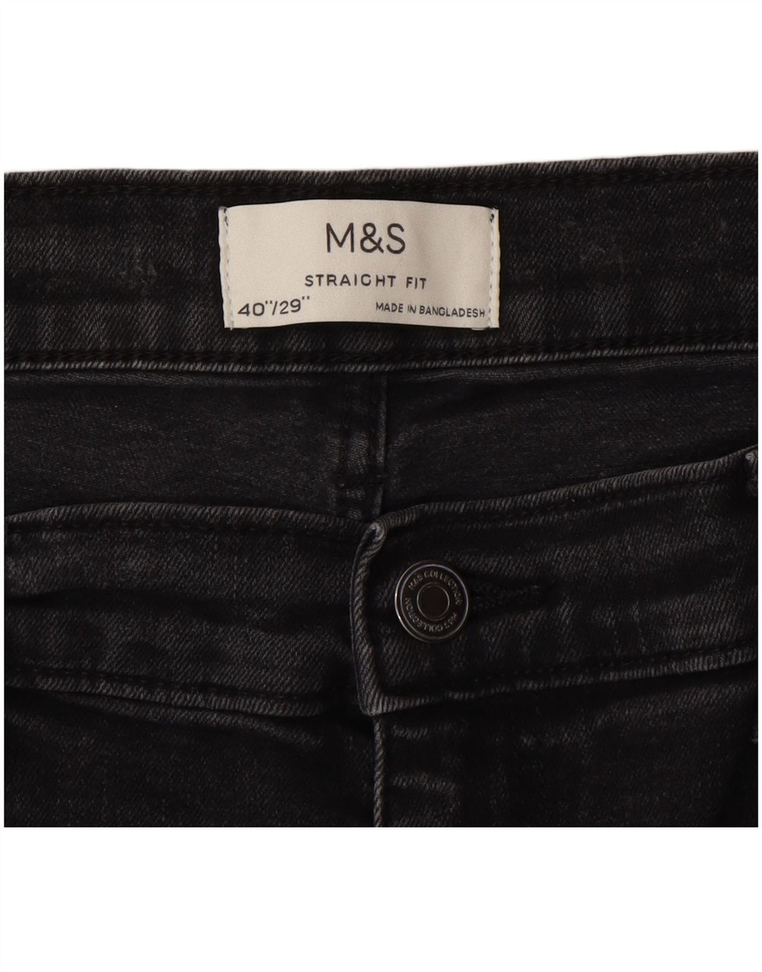 Мужские прямые джинсы Marks & Spencer W40 L29 серые, хлопок