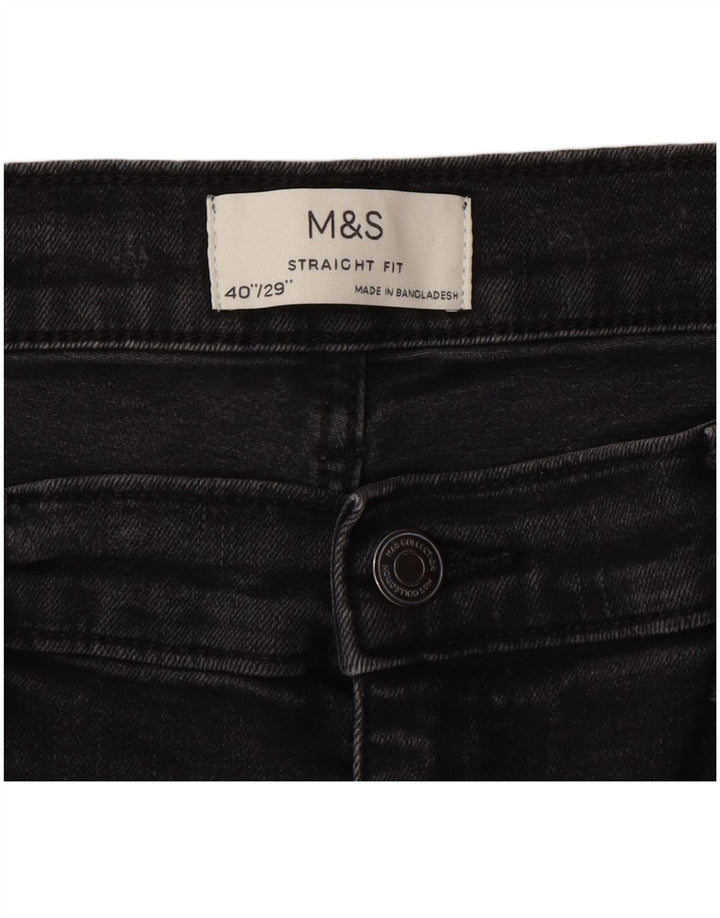 Мужские прямые джинсы Marks & Spencer W40 L29 серые, хлопок