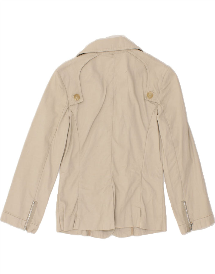MAX & CO. Womens Utility Jacket UK 8 Small Beige Cotton Vintage Max & Co. and Second-Hand Max & Co. from Messina Hembry 