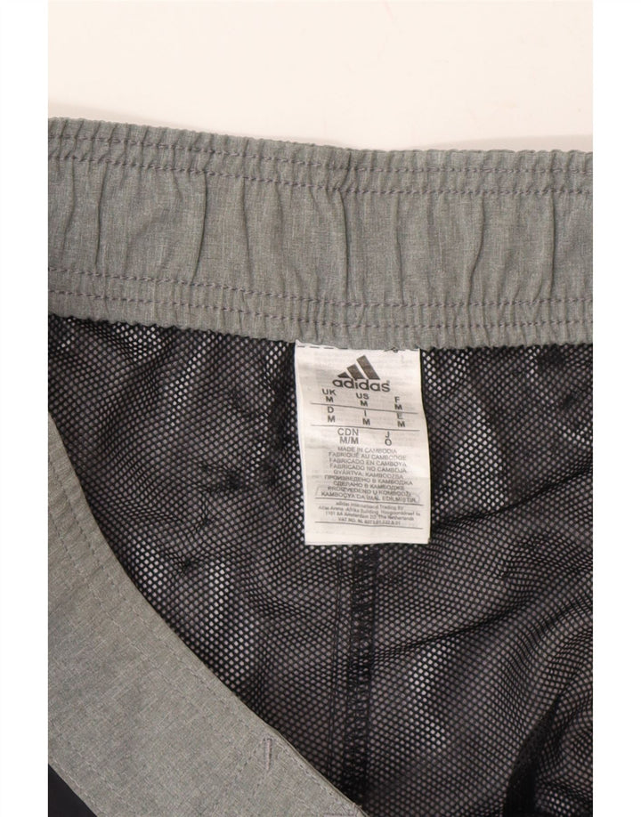 ADIDAS Mens Graphic Swimming Shorts Medium Black Striped Polyester Vintage Adidas and Second-Hand Adidas from Messina Hembry 