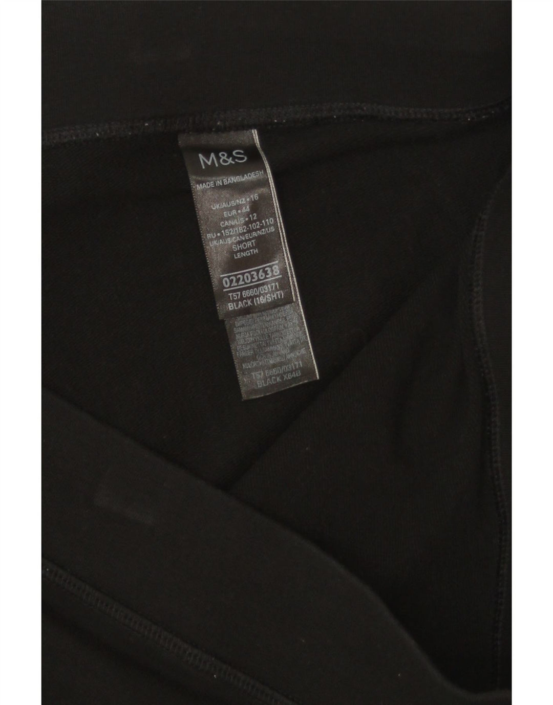 Женские леггинсы Marks & Spencer UK 16, большие черные хлопковые