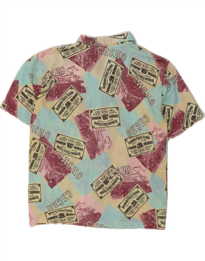 CACAO Mens Abstract Pattern Short Sleeve Shirt Large Green Vintage Cacao and Second-Hand Cacao from Messina Hembry 