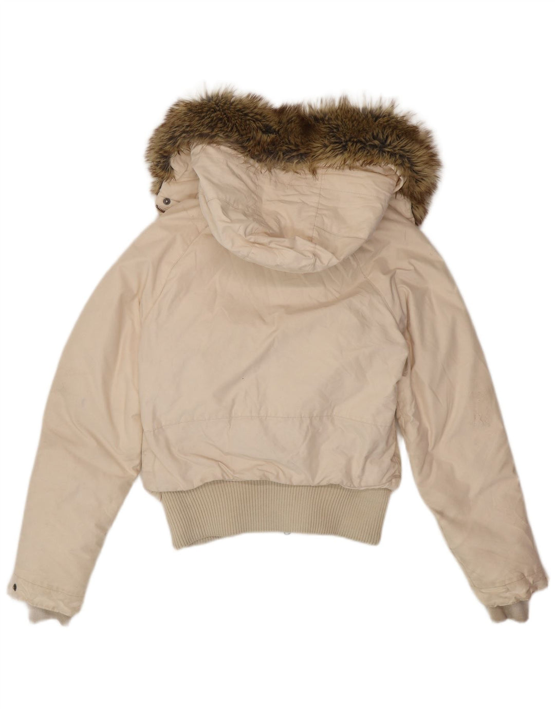 Женская стеганая куртка Woolrich с капюшоном UK 14, средний белый хлопок