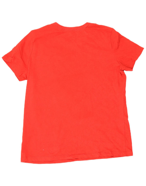 Женская футболка Nike Dri Fit с графическим рисунком Top UK 16, большой красный хлопок