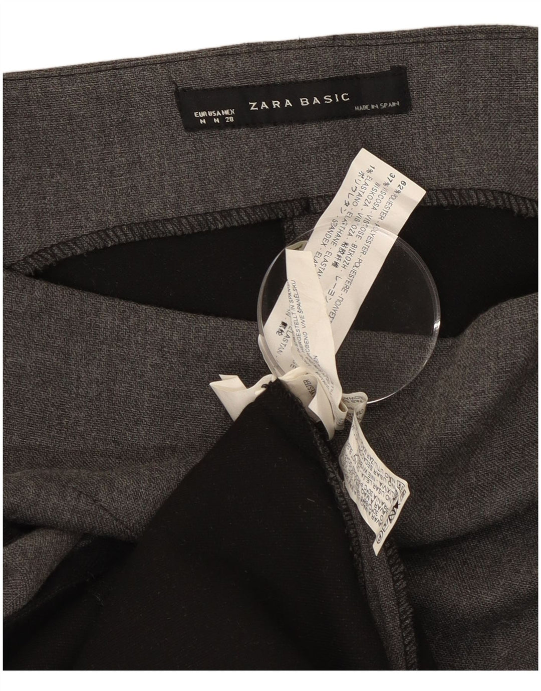 Женское платье-футляр без рукавов Zara UK 12, полиэстер среднего серого цвета