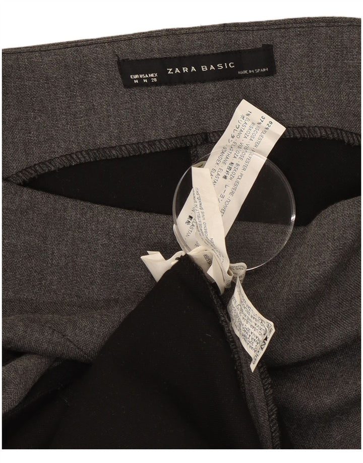 Женское платье-футляр без рукавов Zara UK 12, полиэстер среднего серого цвета