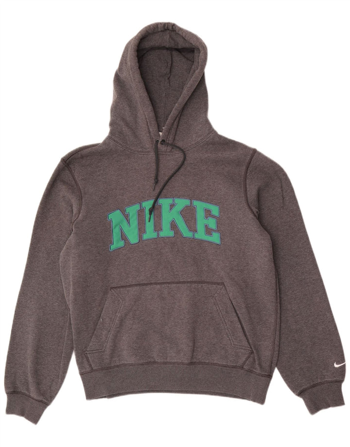 Мужской джемпер с капюшоном NIKE, маленький серый, хлопковый