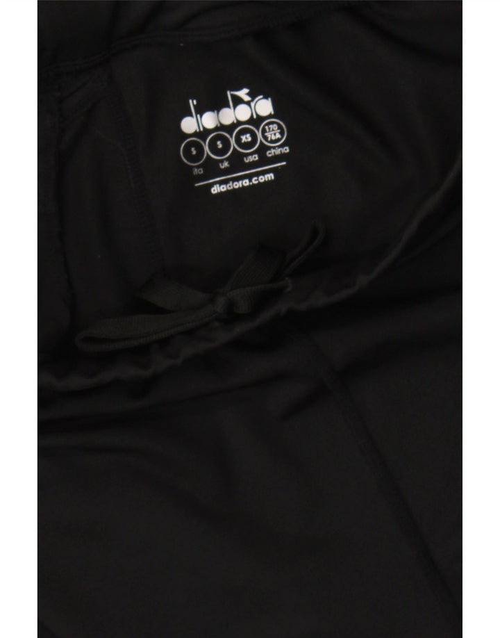 DIADORA Womens Sport Shorts UK 10 Small  Black Polyester Vintage Diadora and Second-Hand Diadora from Messina Hembry 