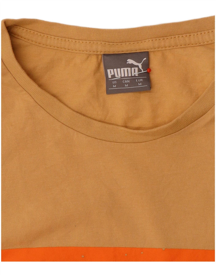 Мужская футболка с рисунком Puma, средний желтый цвет
