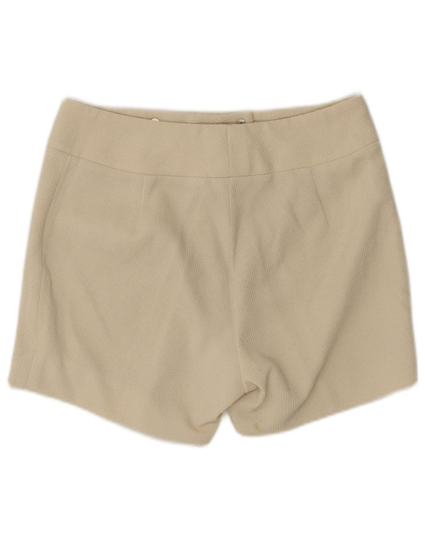 Винтажные женские повседневные шорты с высокой талией IT 46, большие W28, бежевые