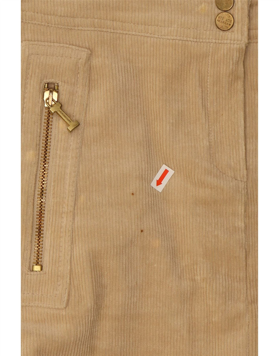 Женская мини-вельветовая юбка Iceberg W28, средний бежевый хлопок