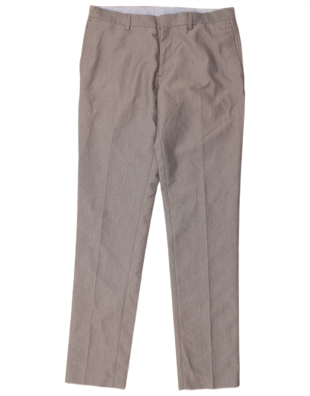 Мужские узкие костюмные брюки Zara EU 40 Medium W31 L33, серый полиэстер