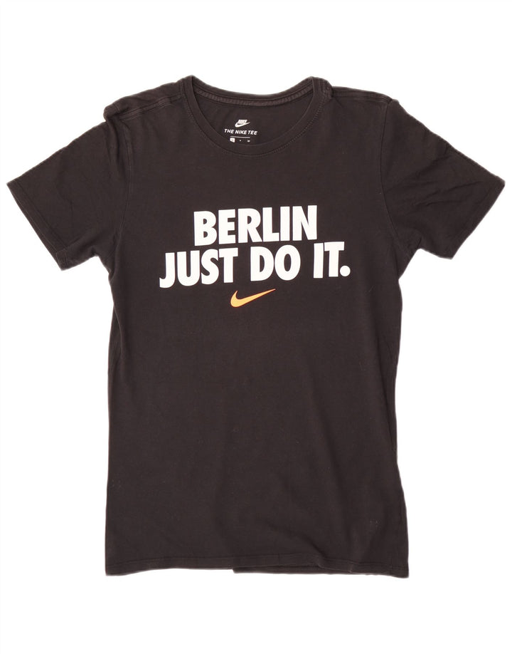 Мужская футболка с рисунком Nike, маленькая, черная