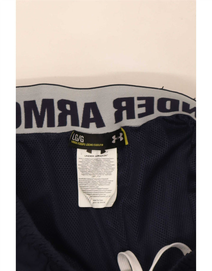 Мужские спортивные брюки Under Armour с графическим рисунком, большие темно-синие, полиэстер