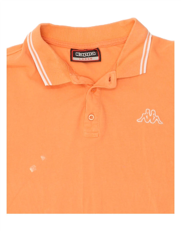 KAPPA Mens Polo Shirt Large Orange Vintage Kappa and Second-Hand Kappa from Messina Hembry 