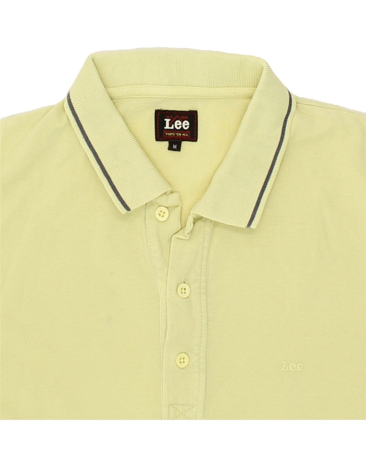 LEE Mens Polo Shirt Medium Yellow Cotton Vintage Lee and Second-Hand Lee from Messina Hembry 