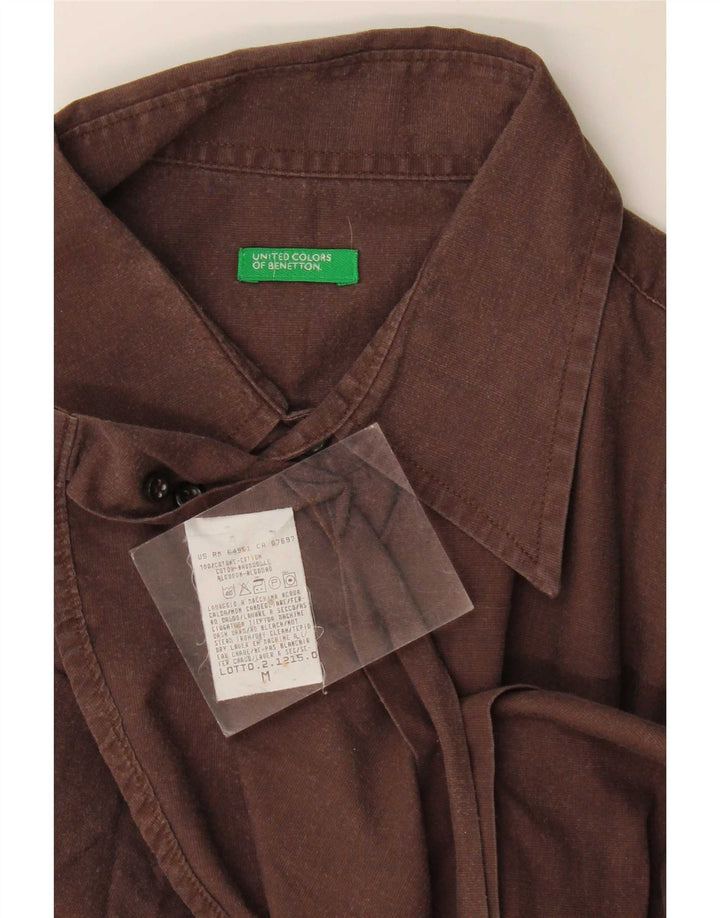 Мужская рубашка Benetton, средний бордовый хлопок, хлопок