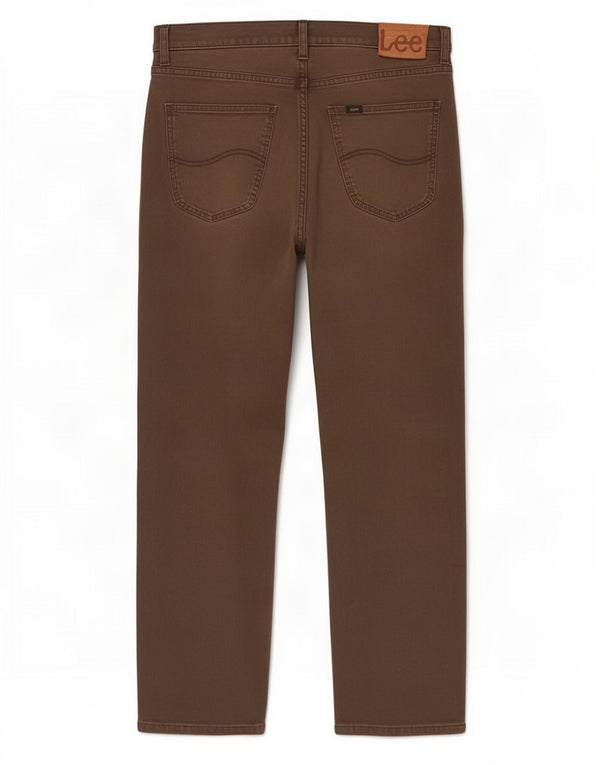 Мужские прямые джинсы Lee Brooklyn W33 L32, коричневые, хлопок