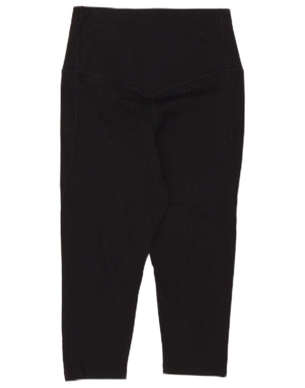 Nike Womens Dri Fit Capri Leggings UK 14 Large  Black Nylon