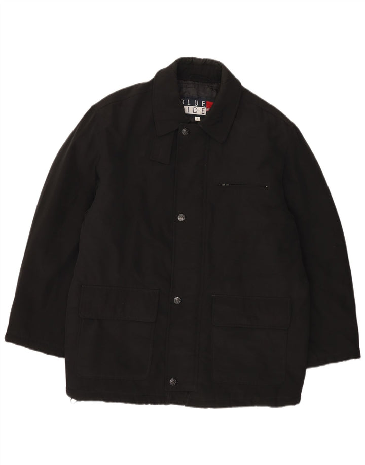 Синяя мужская куртка свободного покроя, Великобритания 36, маленький черный полиэстер