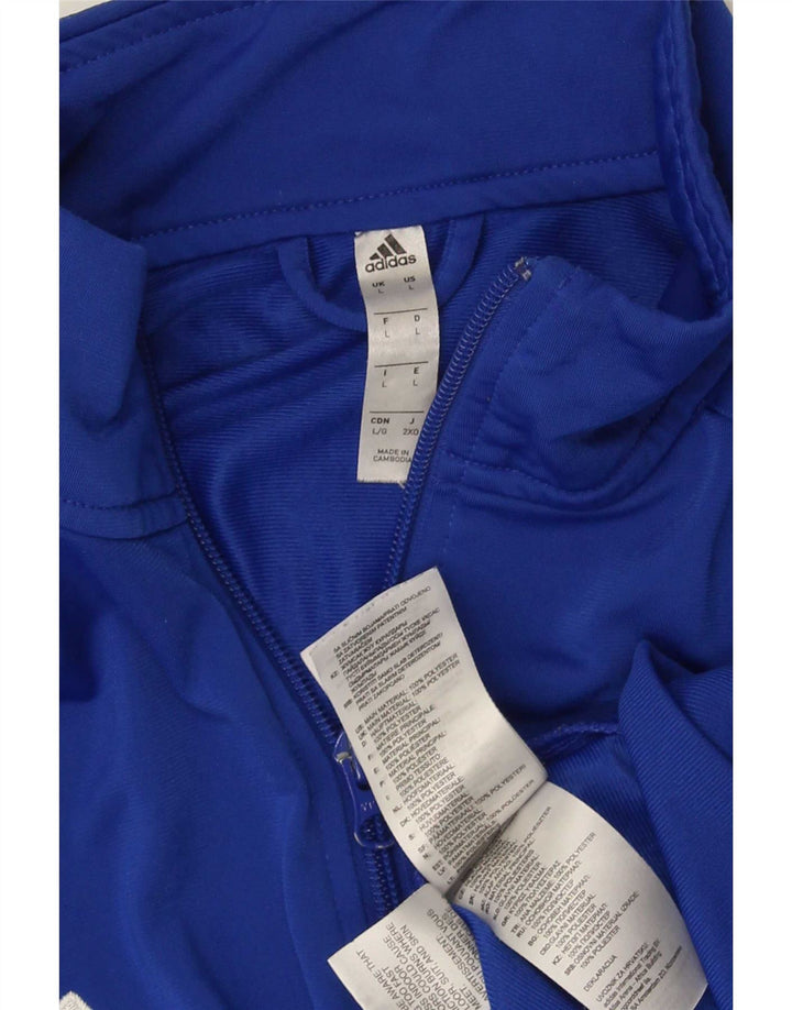 Мужская спортивная куртка Adidas, большая синяя полиэстер