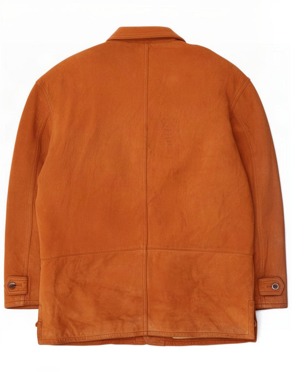 Винтажная мужская замшевая куртка UK 42 XL коричневая кожаная