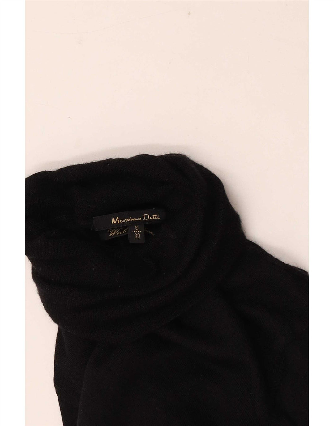 Женский джемпер с высоким воротником Massimo Dutti UK 8, маленький черный